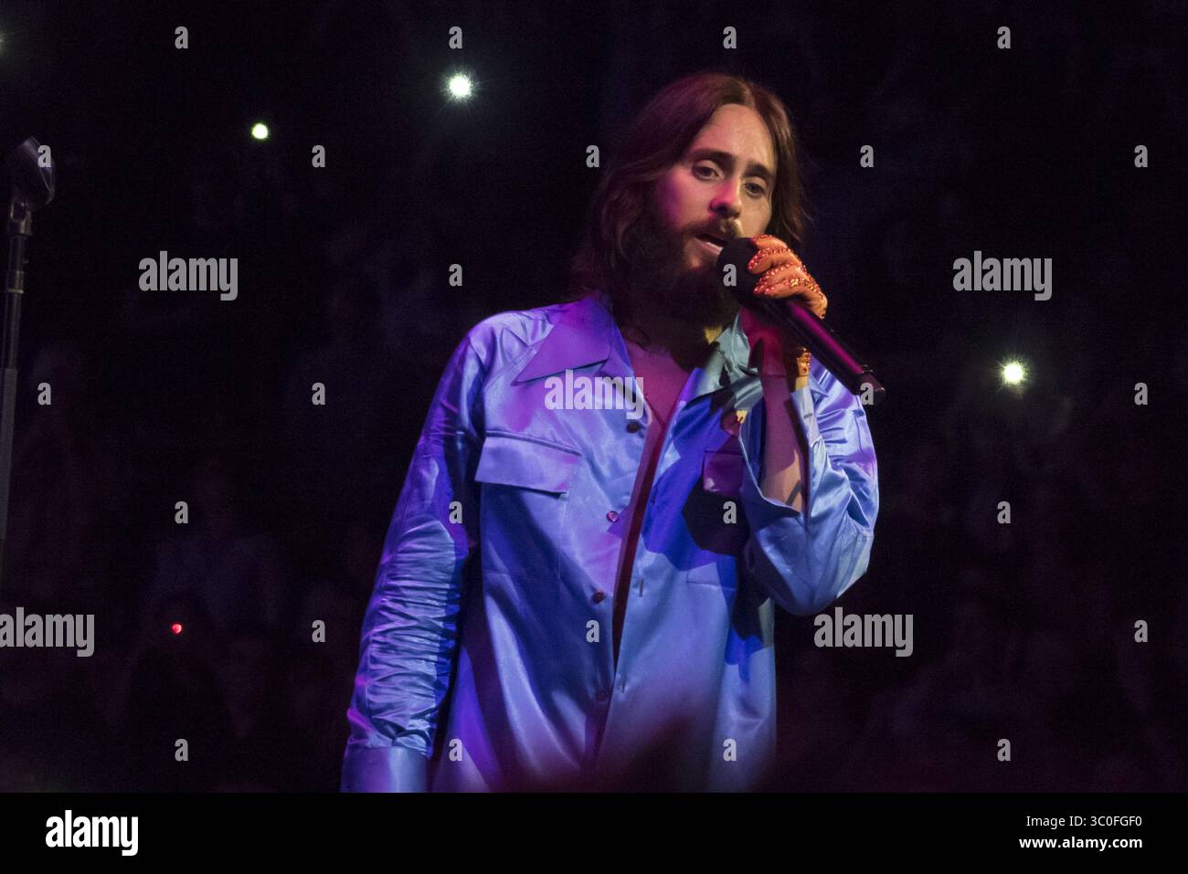 American actor and singer Jared Leto performs with his band Thirty ...