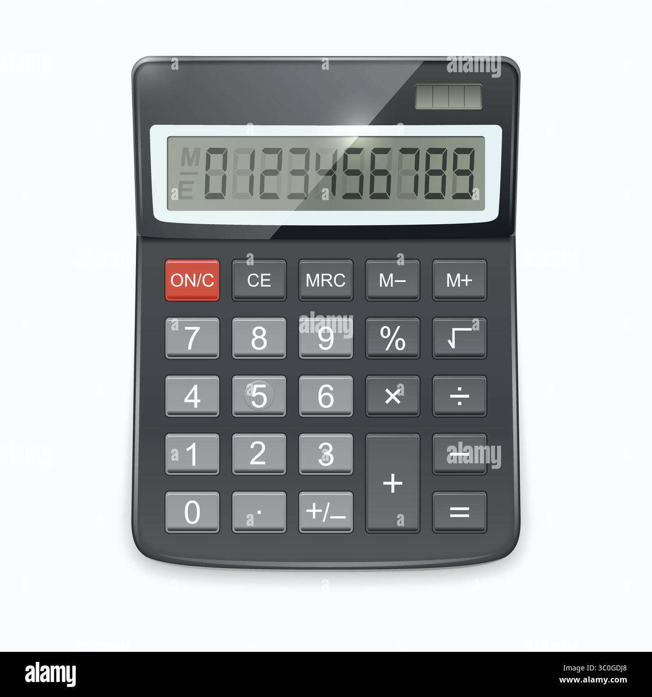 Calculator Vector Illustration Isolated on White Background. Realistic ...