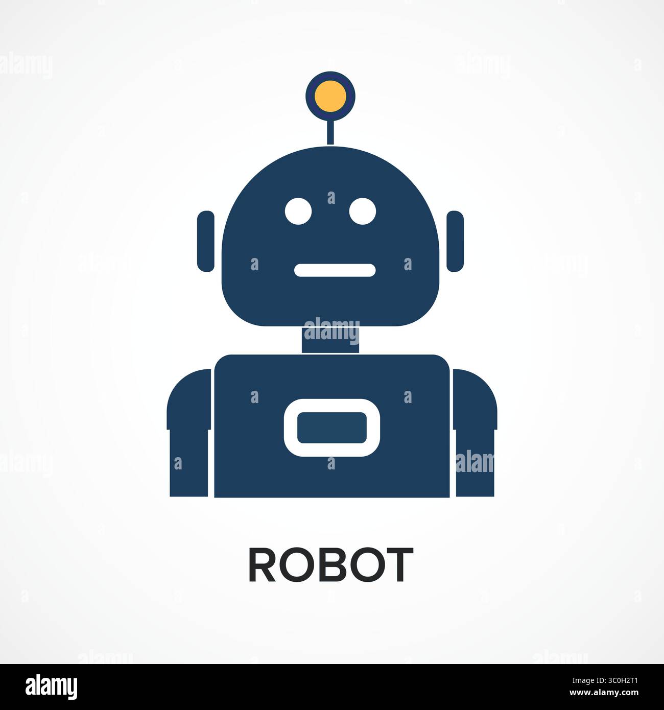 Robot Icon, Futuristic Robot icon for Artificial Intelligence, Robot Vector Illustration, Robot Chatbot Icons Solid Stock Vector
