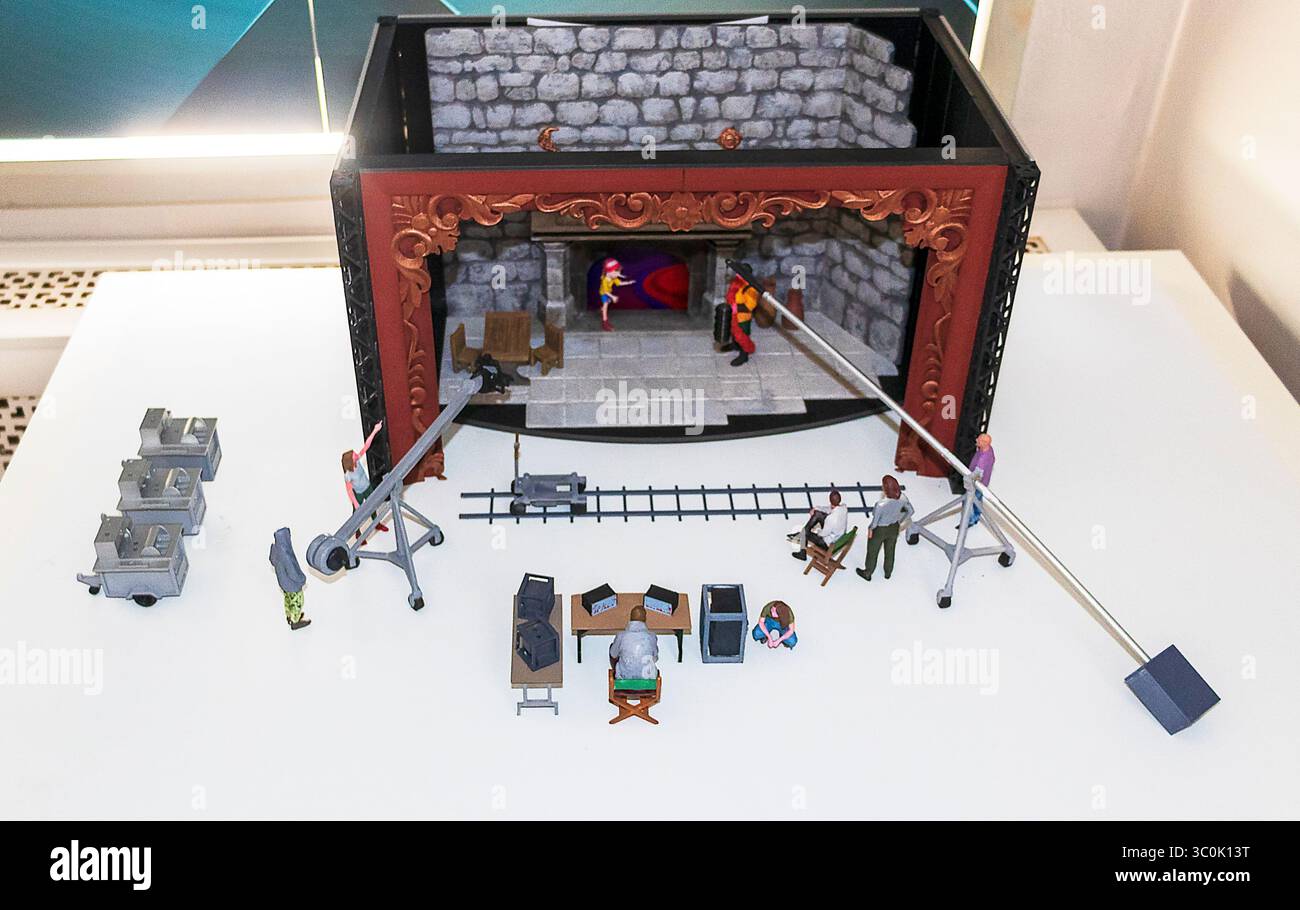 Miniature showing how cinematography works and movies are made Stock Photo