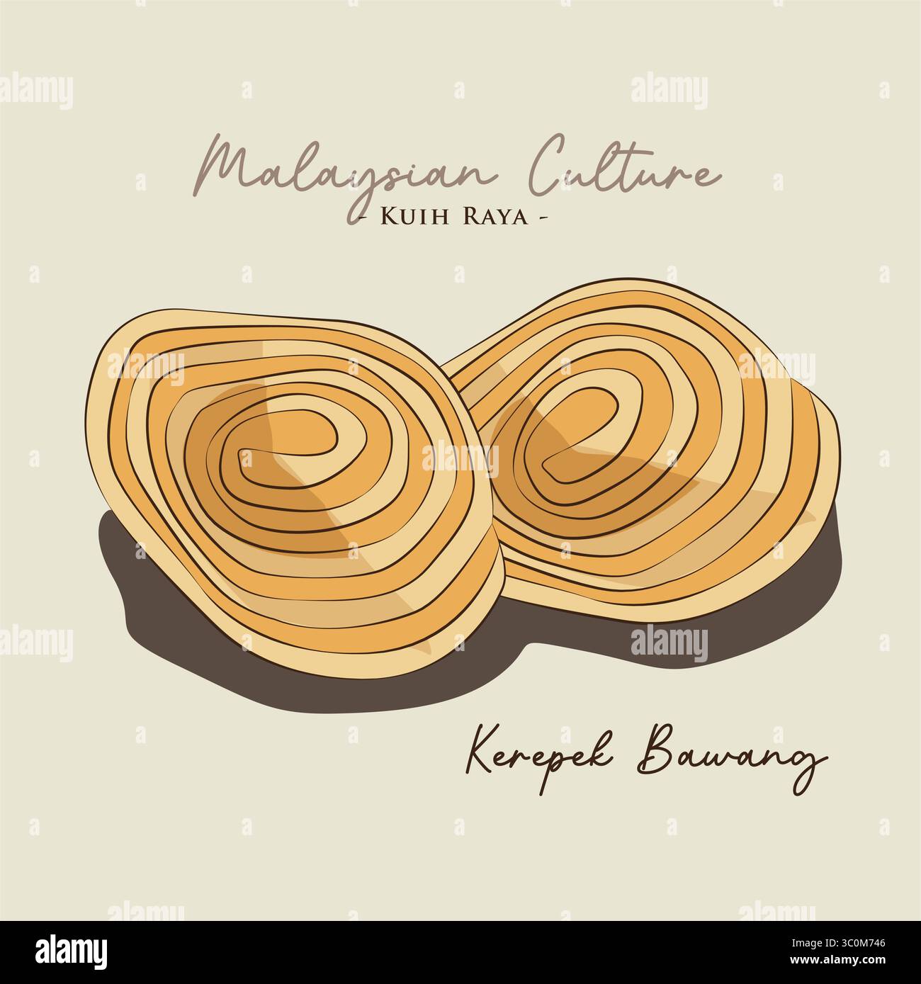 Vector illustration of famous Malaysian traditional Eid festive dessert ...