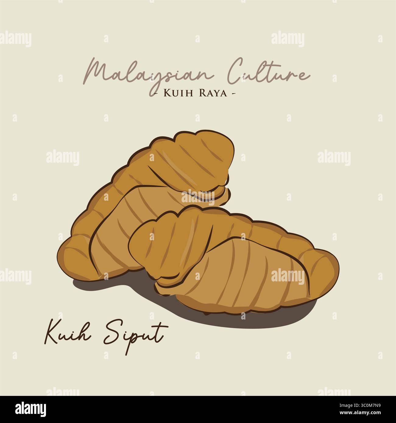Vector illustration of famous Malaysian traditional Eid festive dessert ...