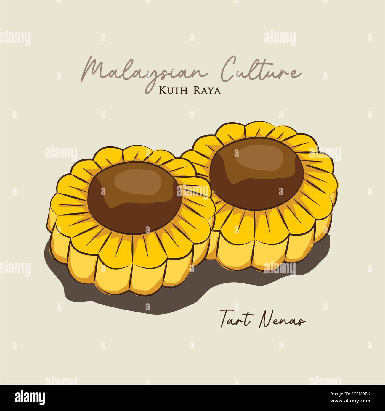 Vector illustration of famous Malaysian traditional Eid festive dessert ...