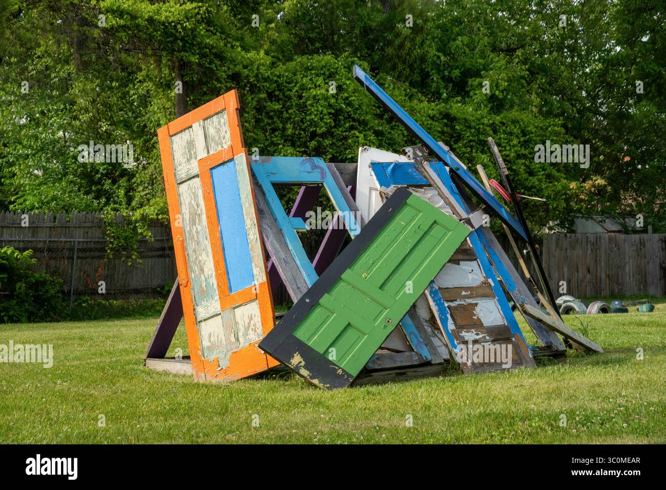 Heidelberg project in the McDougall Hunt neighborhood of Detroit Michigan Stock Photo