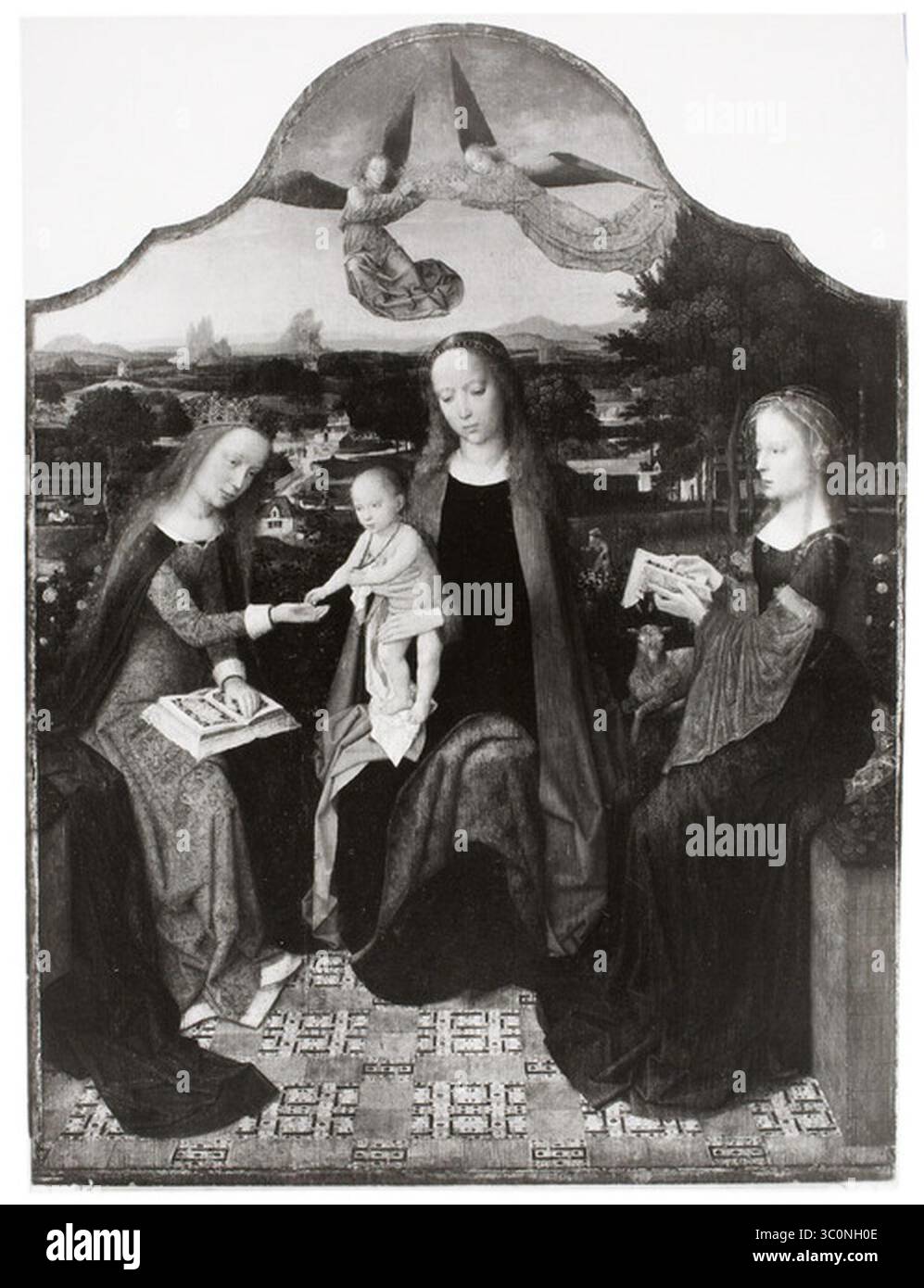 Maria met kind en de H. Agnes en Catharina 1 Stock Photo - Alamy
