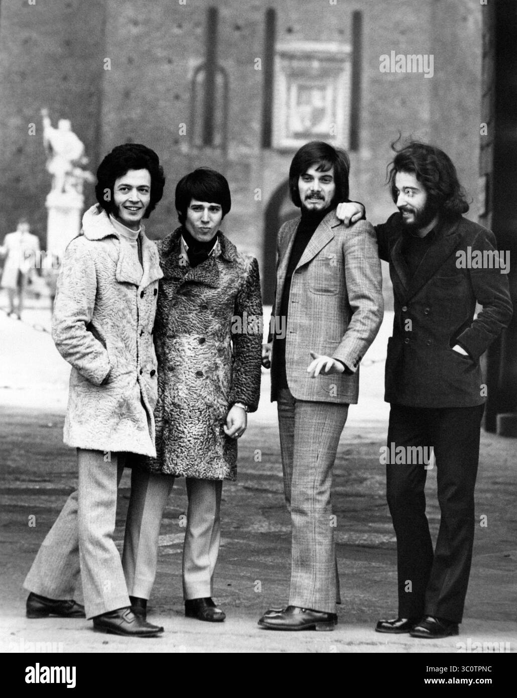 The Band I Giganti Posing In The Parade Ground Of Sforza Castle The The Band I Giganti Posing In The Parade Ground Of Sforza Castle The
