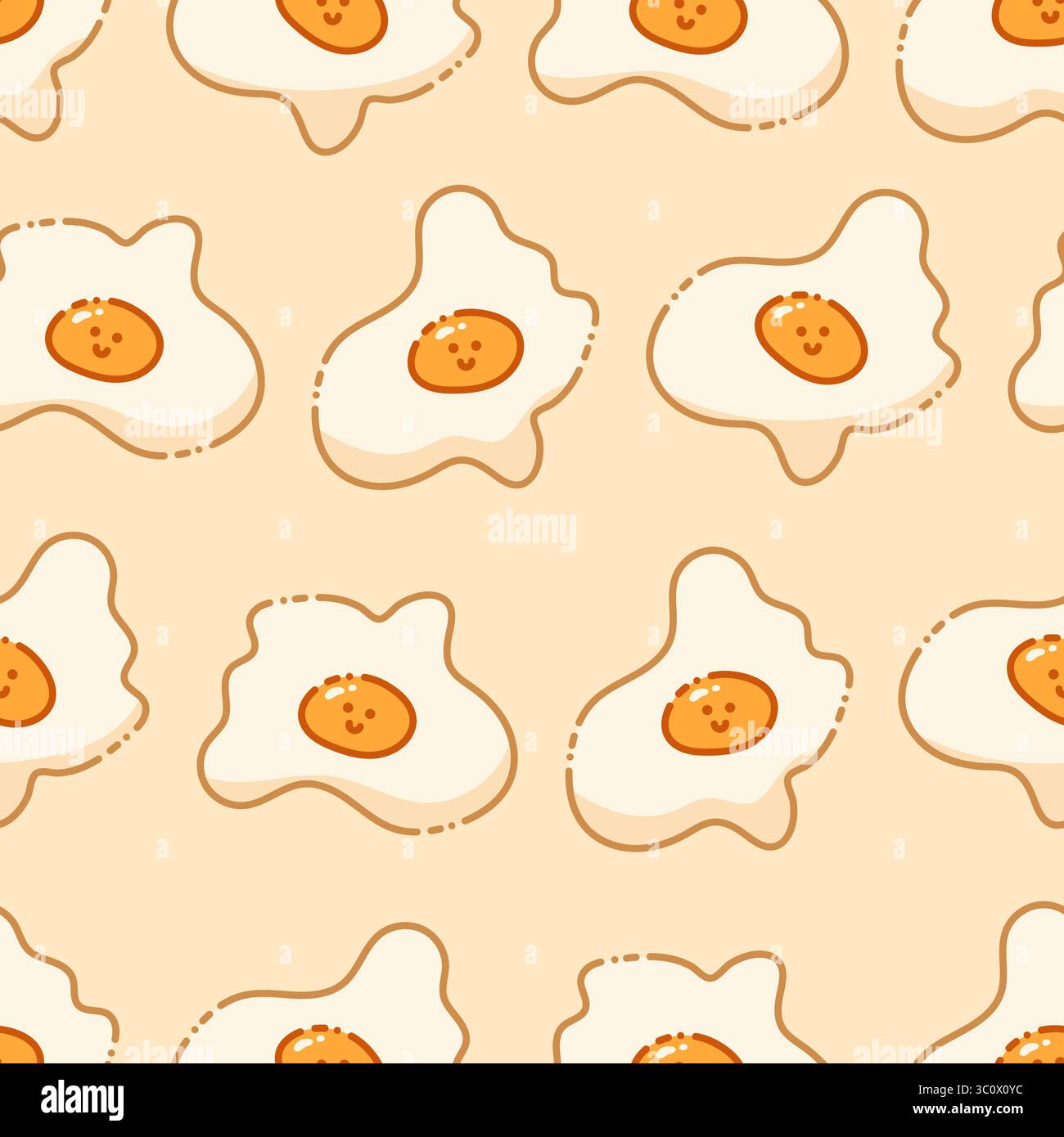 Seamless pattern in boho colors with cute eggs. Stock Vector