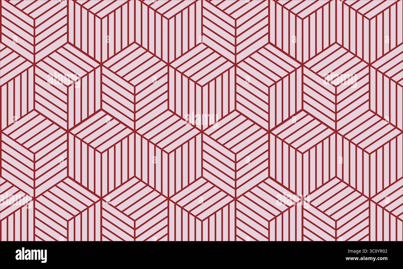 wallpaper for wall décor Interior 3d Shape Design geometric Art Stock Vector