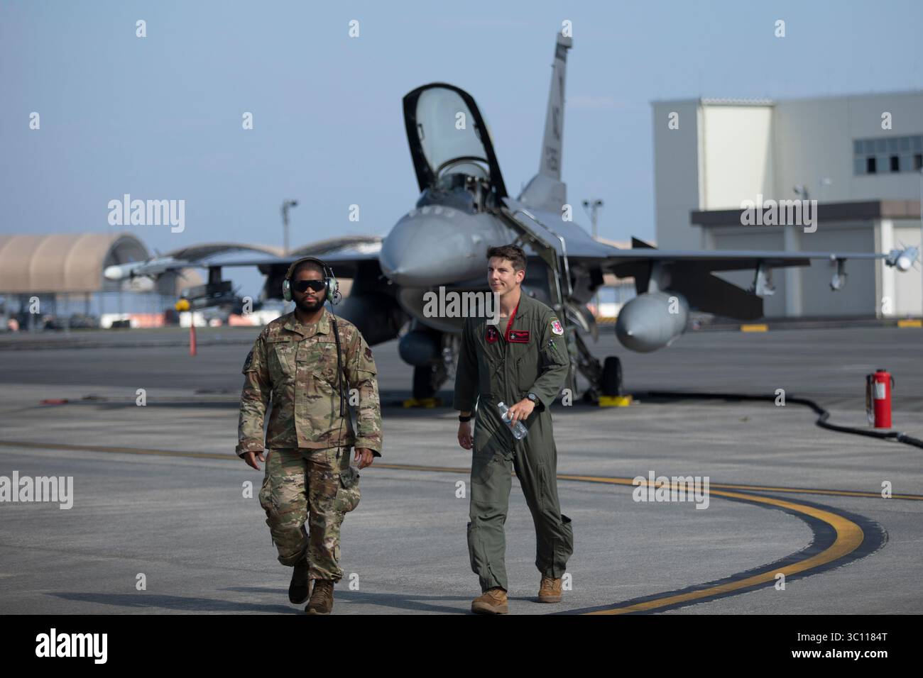 U.S. Airforce Airman Staff Sergeant Brown, left, and 1st Lt. Ian ...