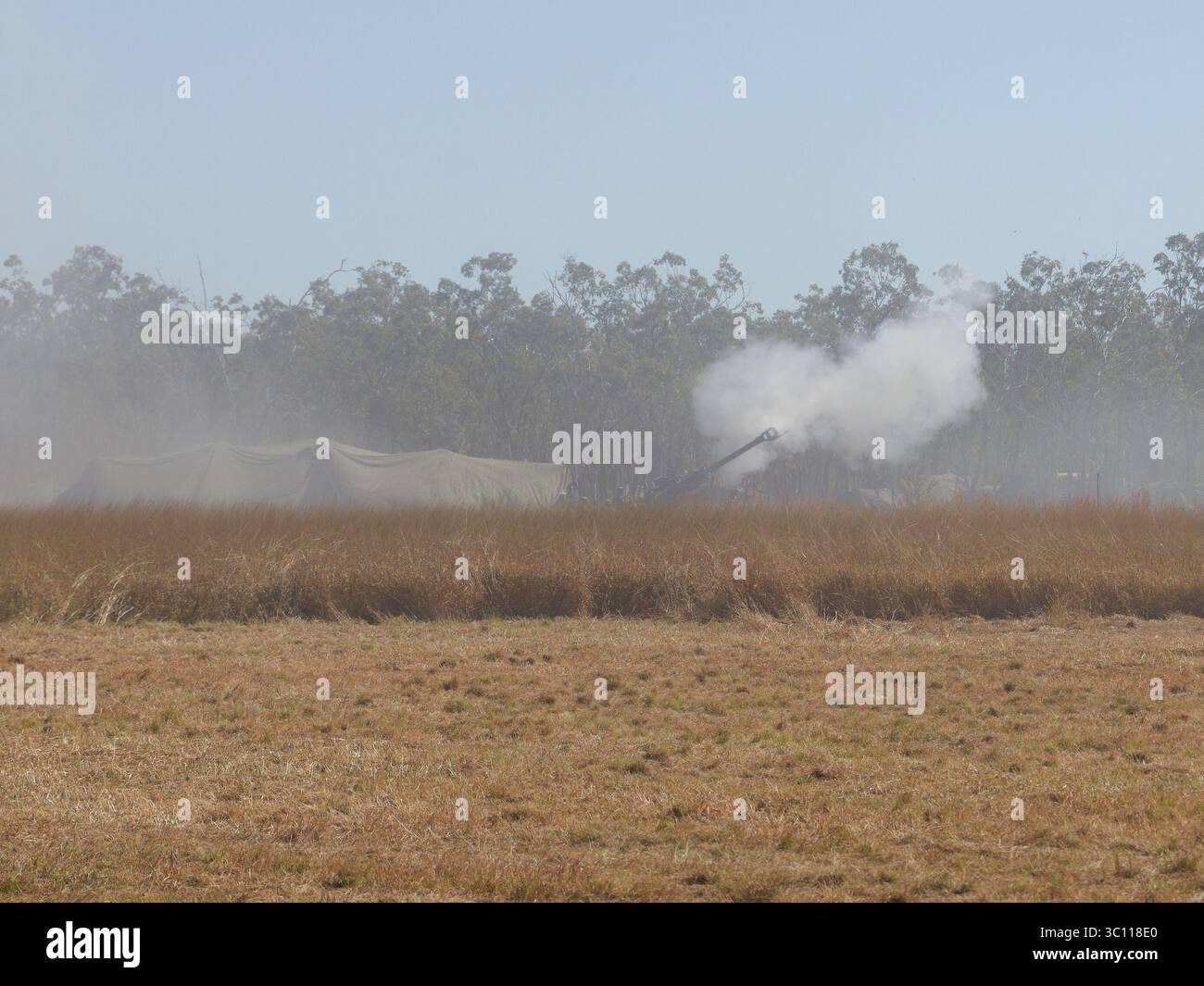 A M777 towed 155 mm howitzer from the U.S. Marine Corps provides ...