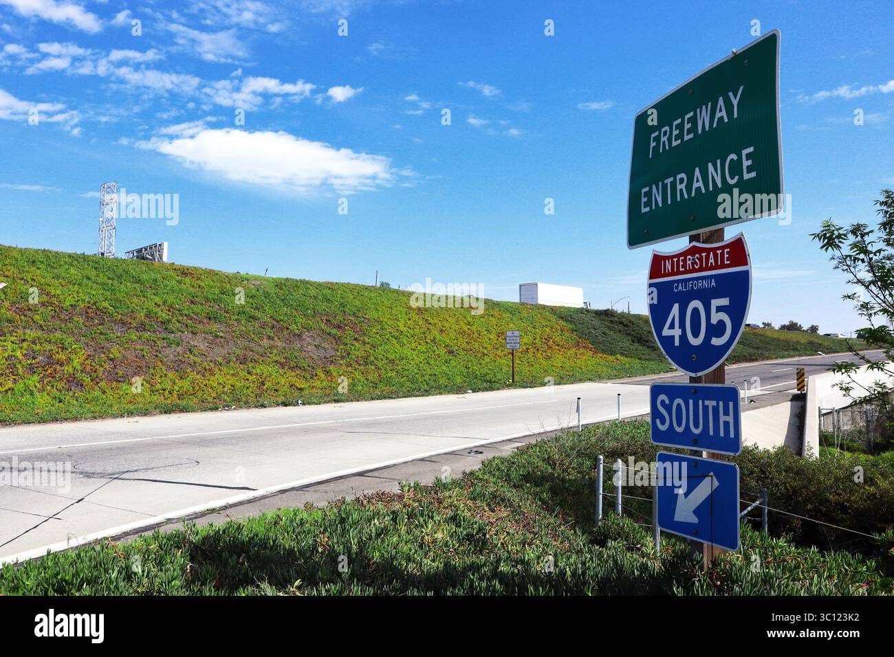 Los Angeles, California: Freeway Entrance Sign – Interstate 405