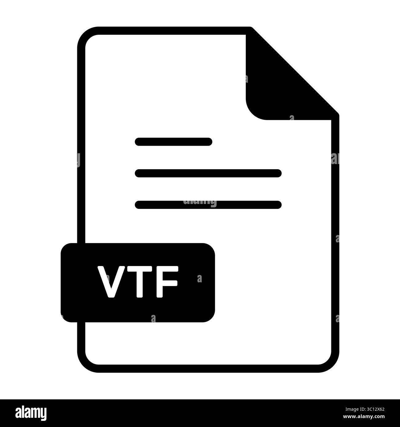 An amazing vector icon of VTF file, editable design Stock Vector Image ...