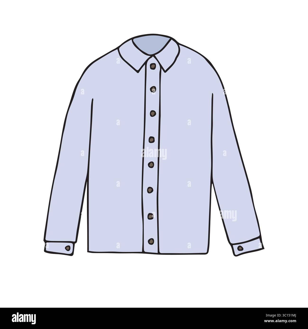 Vector hand drawn sketch doodle colored shirt Stock Vector