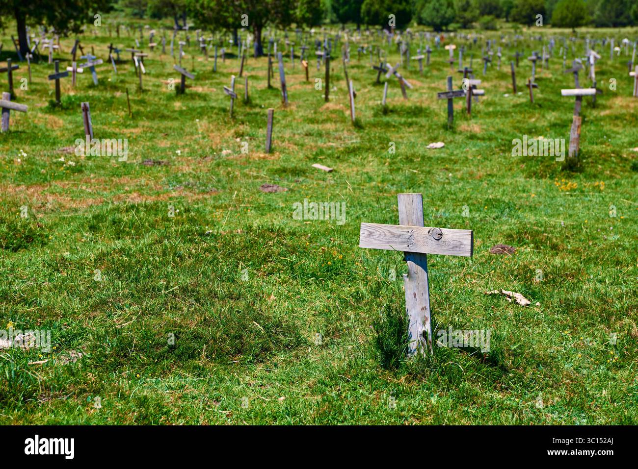 Tombs in Sad Hill cemetery, spaghetti western film location, the good ...