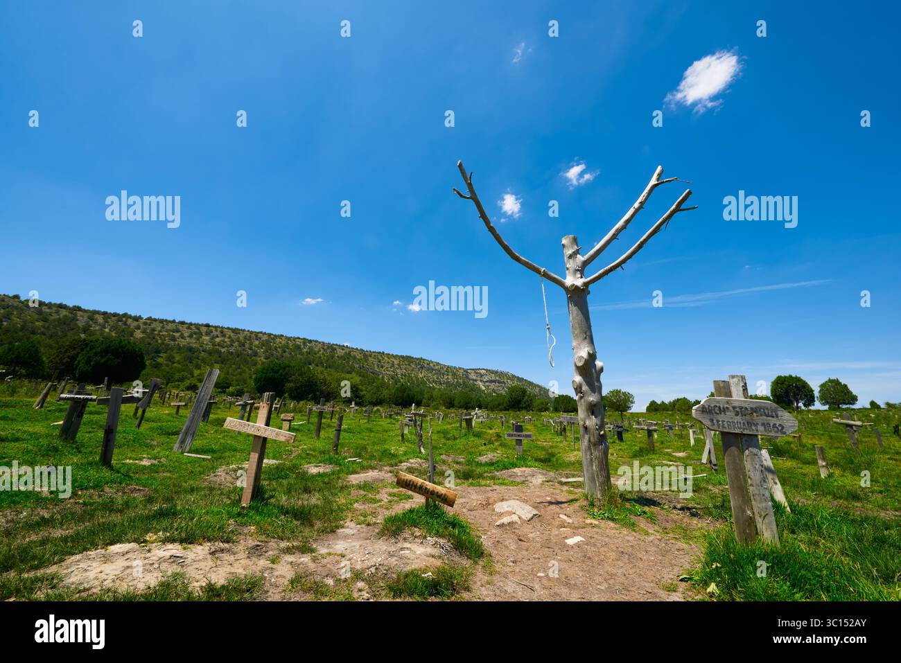 Tombs in Sad Hill cemetery, spaghetti western film location, the good ...