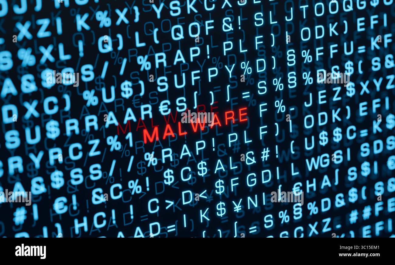 System malware, computer warning sign. System malware, computer warning ...