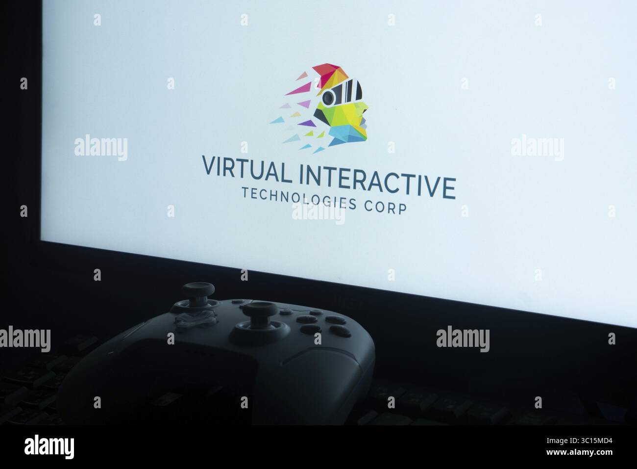 Screen displaying Virtual Interactive Technologies Corp logo with a ...