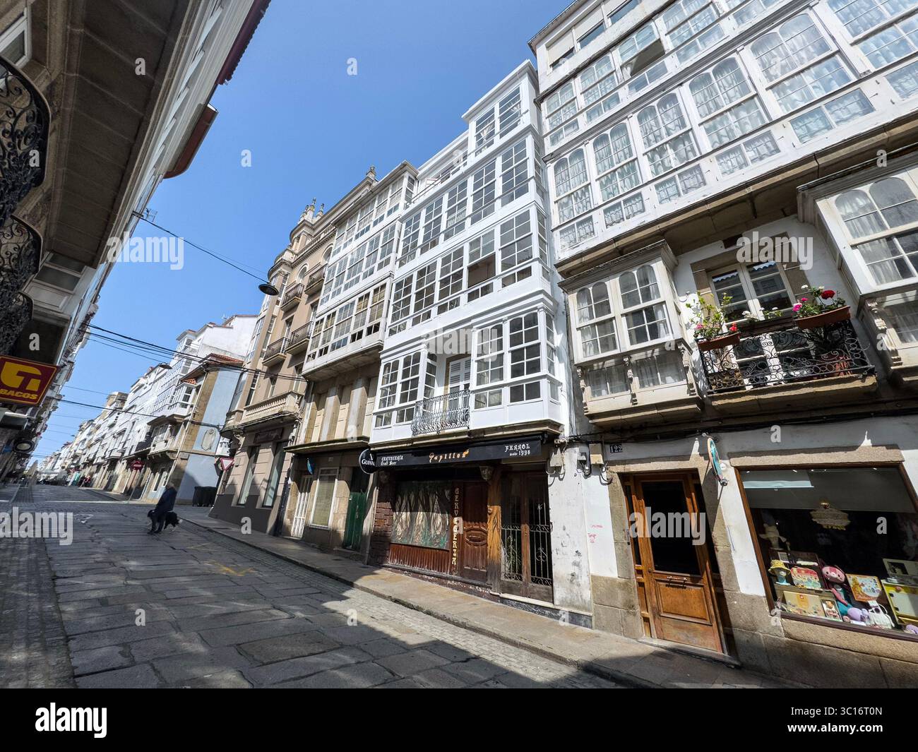 Rua Real, Ferrol, A Coruña province, Galicia, Spain - Smartphone Captured Stock Image