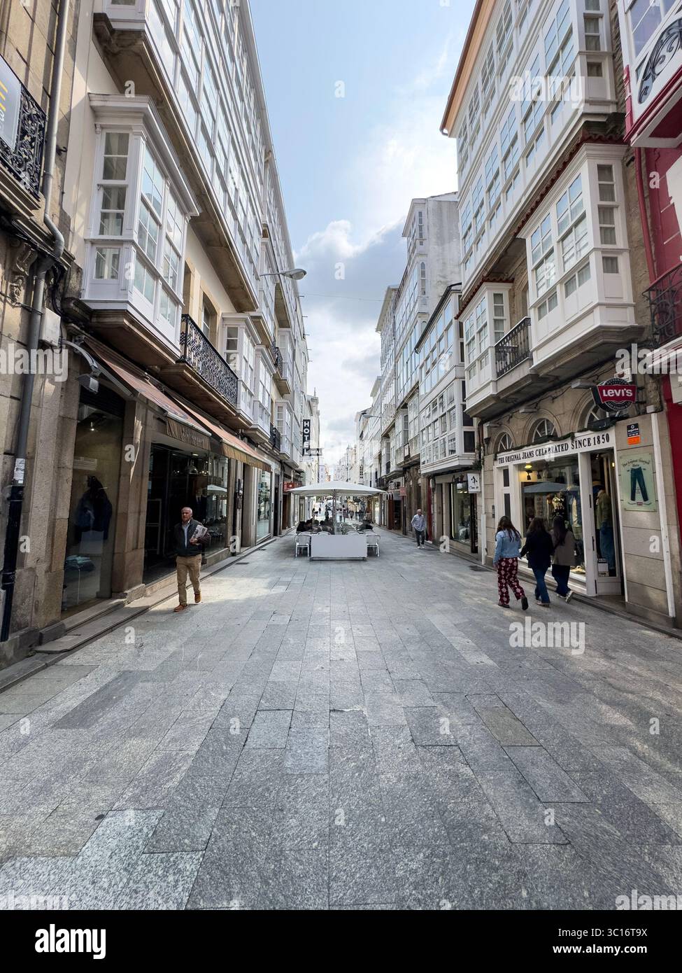 Rua Real, Ferrol, A Coruña province, Galicia, Spain - Smartphone Captured Stock Image