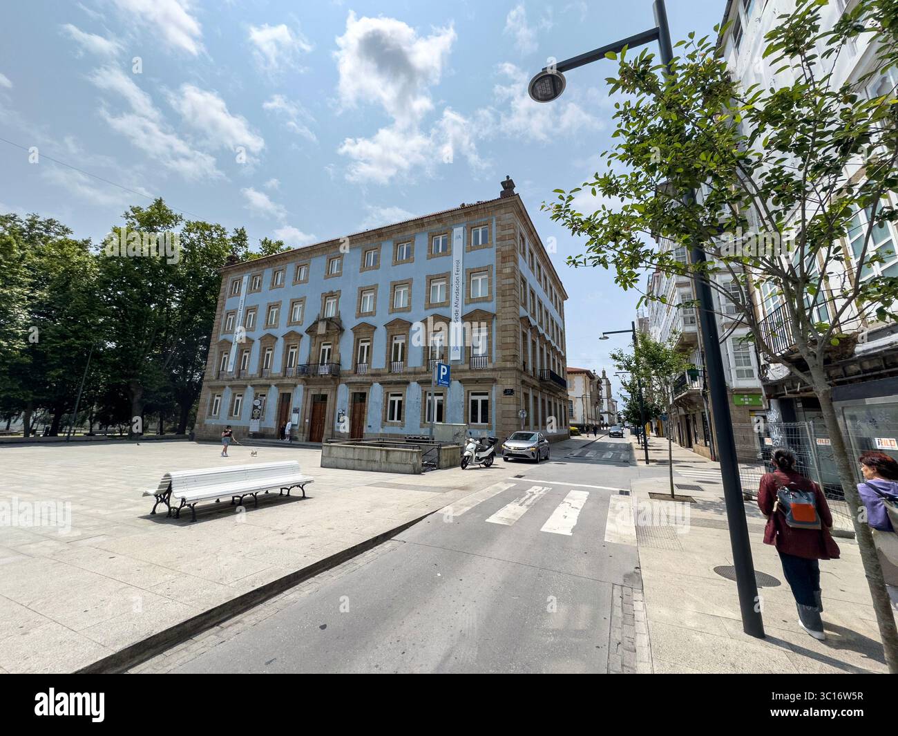 Constitution.square, Praza da Constitución Ferrol, A Coruña province, Galicia, Spain - Smartphone Captured Stock Image