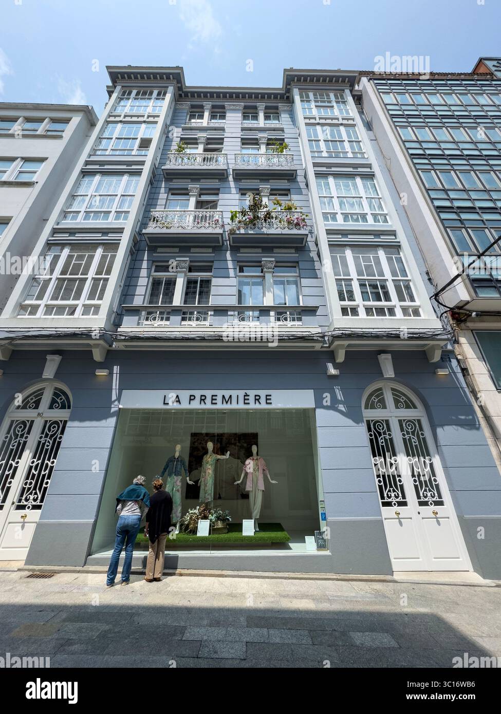 La Premiere, Rua Real, Ferrol, A Coruña province, Galicia, Spain - Smartphone Captured Stock Image