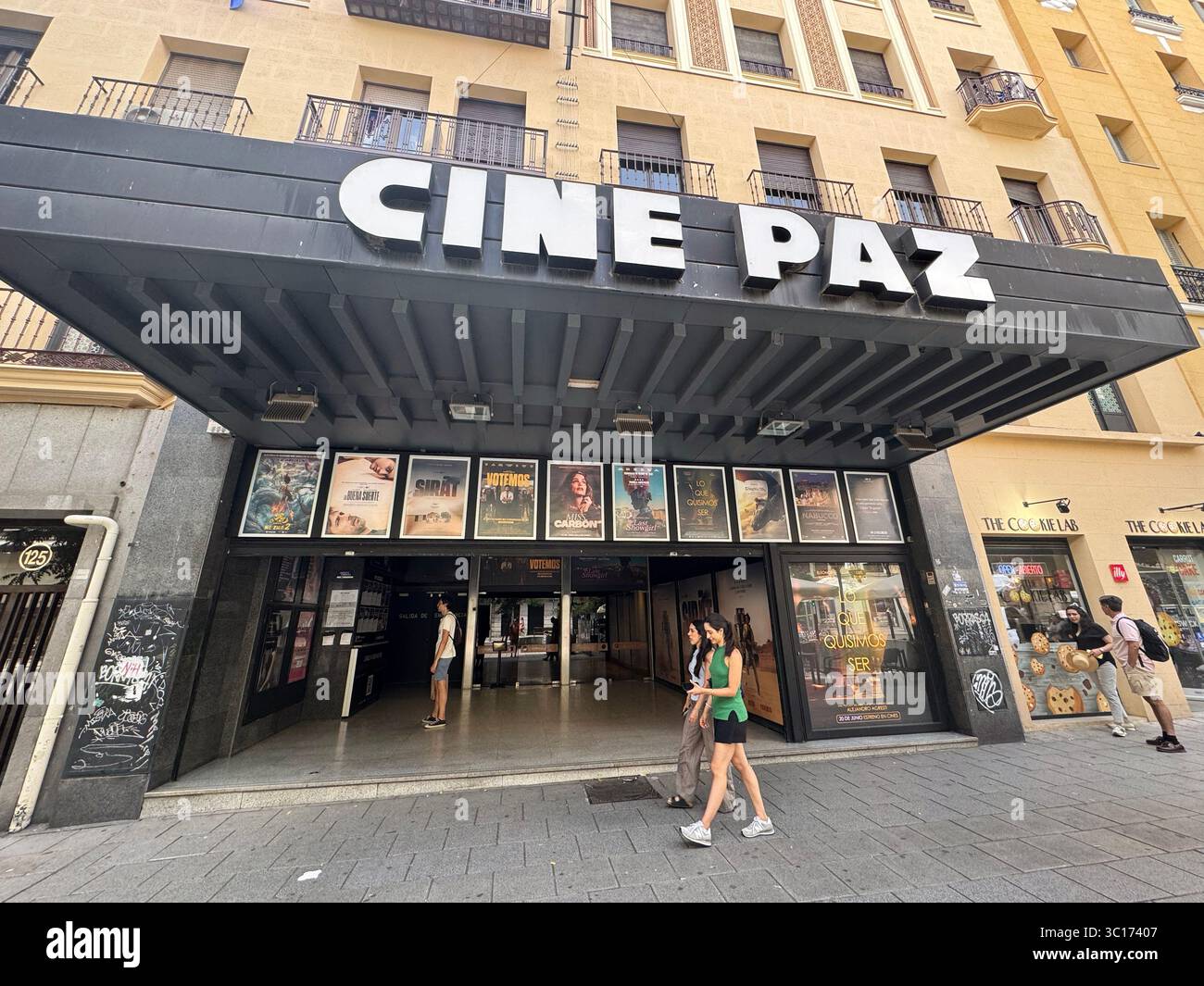 Cine Paz, Fuencarral, Chamberi, Madrid, Spain - Smartphone Captured Stock Image