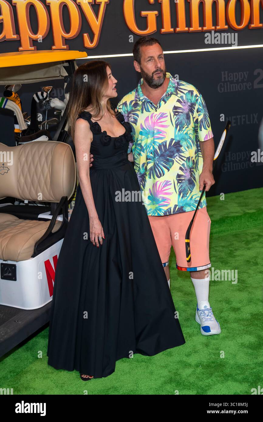 (L-R) Jackie Sandler and Adam Sandler attend Netflix's "Happy Gilmore 2