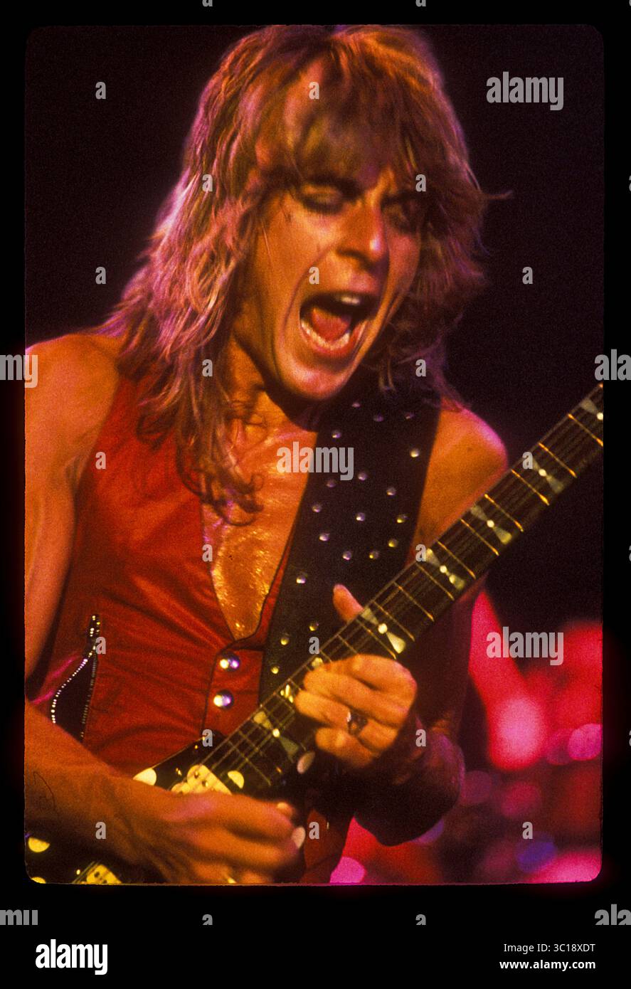 Randy Rhoads performing live with the Ozzy Osbourne band on the