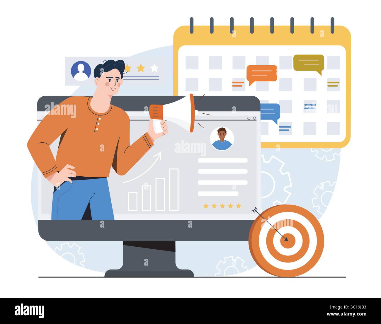 Digital marketing strategy concept.. Vector illustration Stock Vector ...