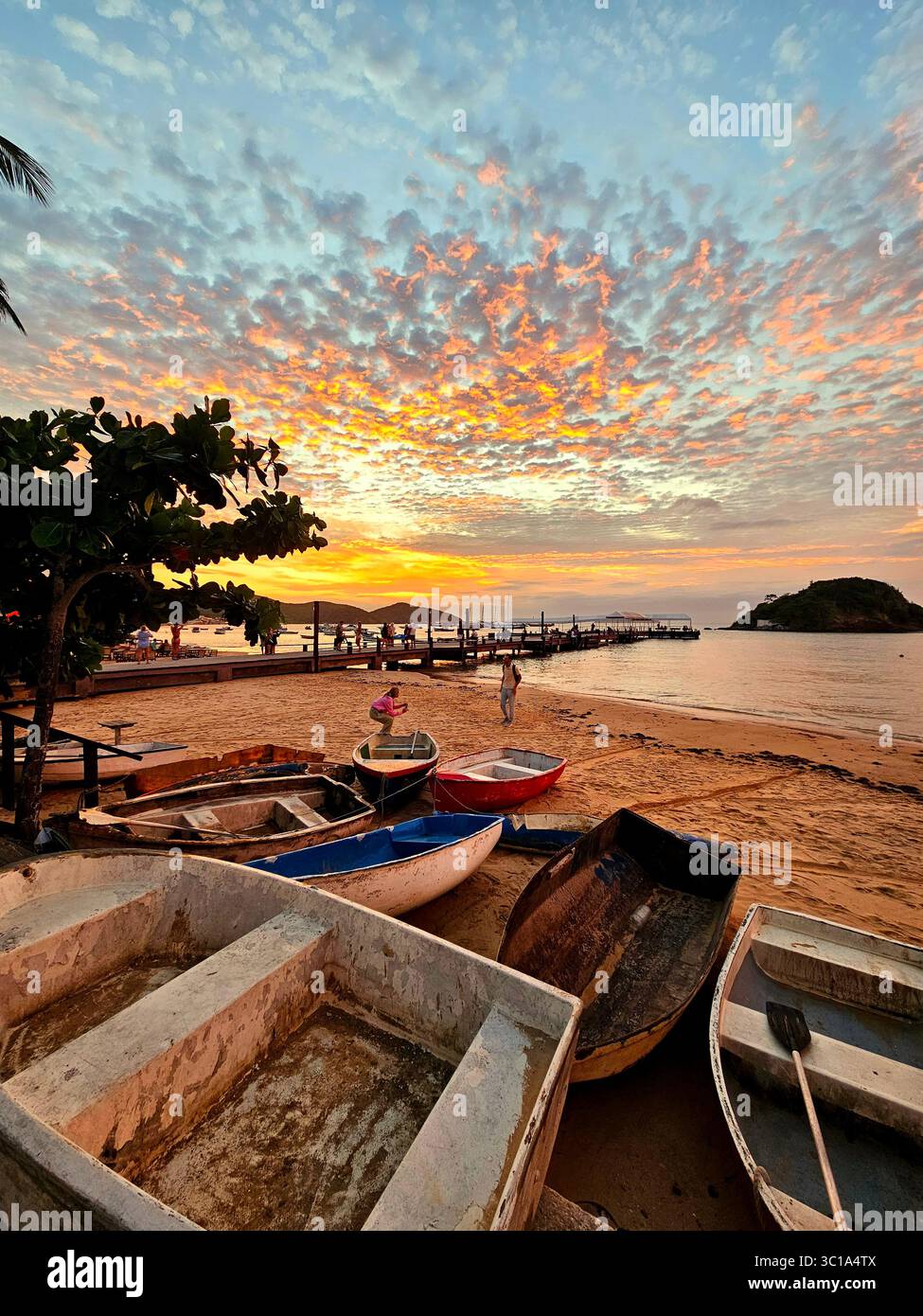 Golden Breeze (reflects the sunset and the lightness of the landscape) - Smartphone Captured Stock Image