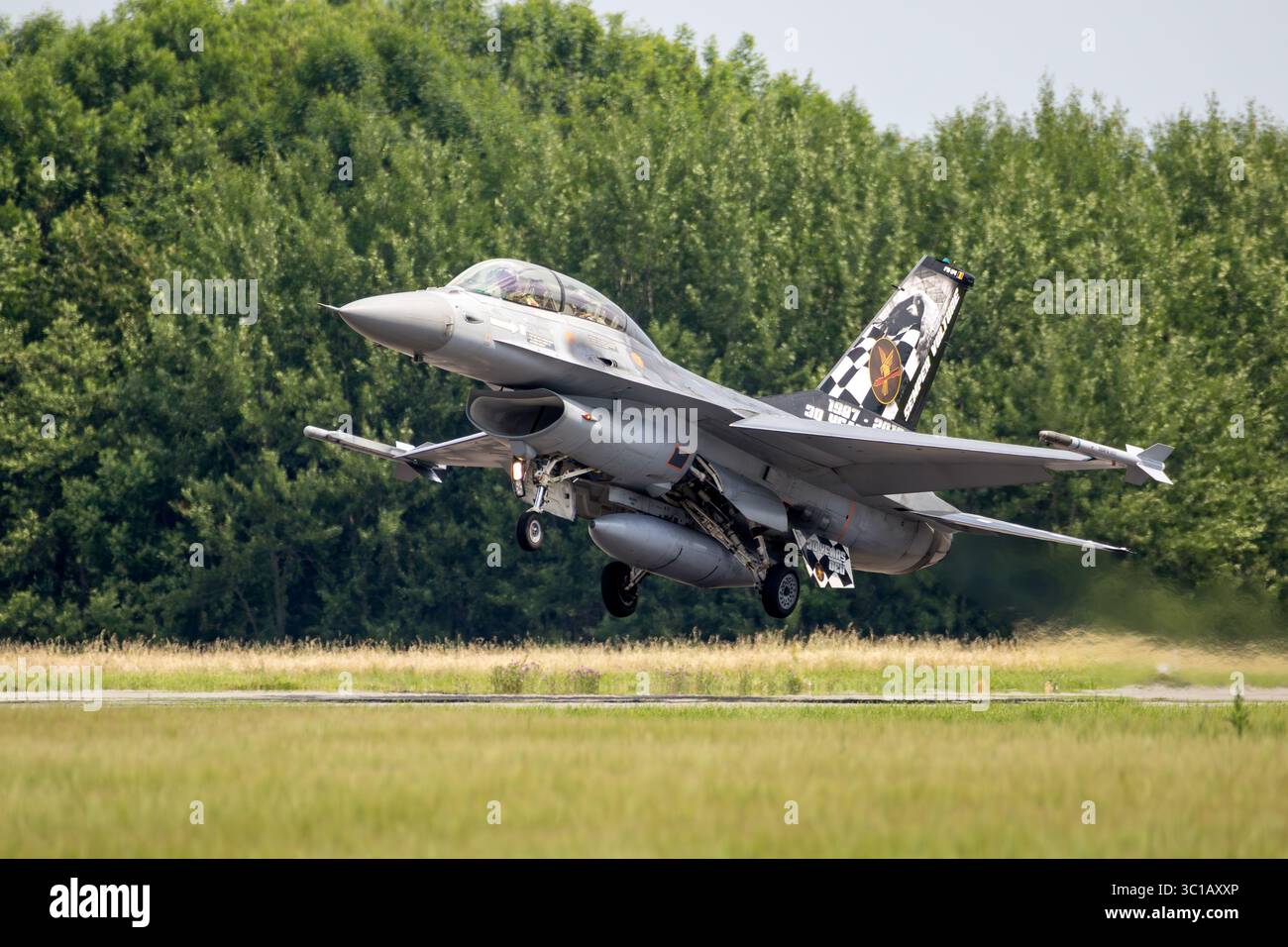 General Dynamics F-16BM Fighting Falcon twin-seat fighter jet from ...