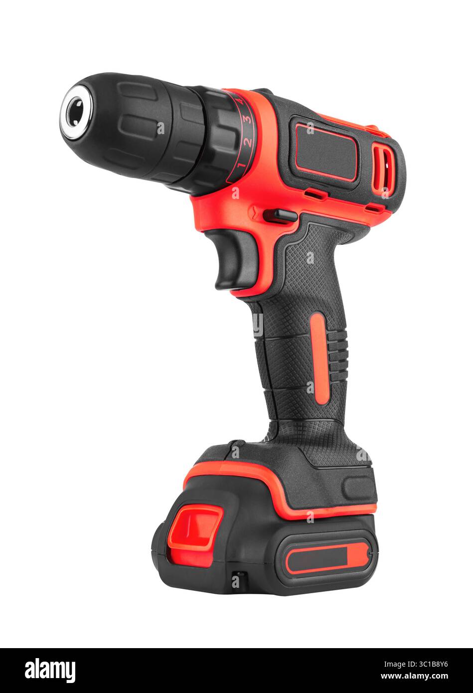 Battery screwdriver or drill isolated on white background Stock Photo