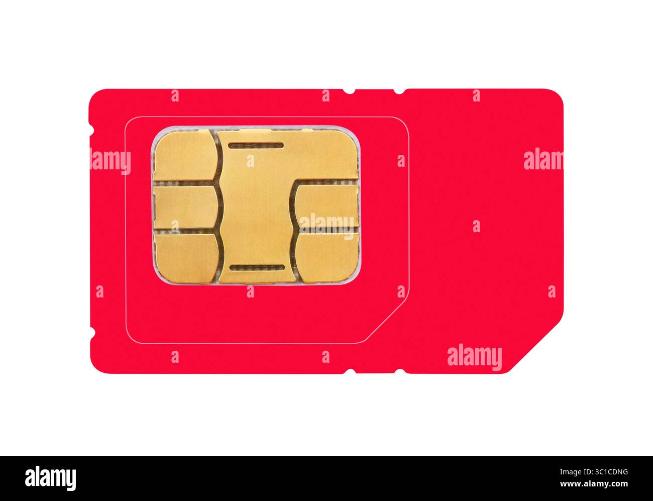 Sim card isolated on white background Stock Photo