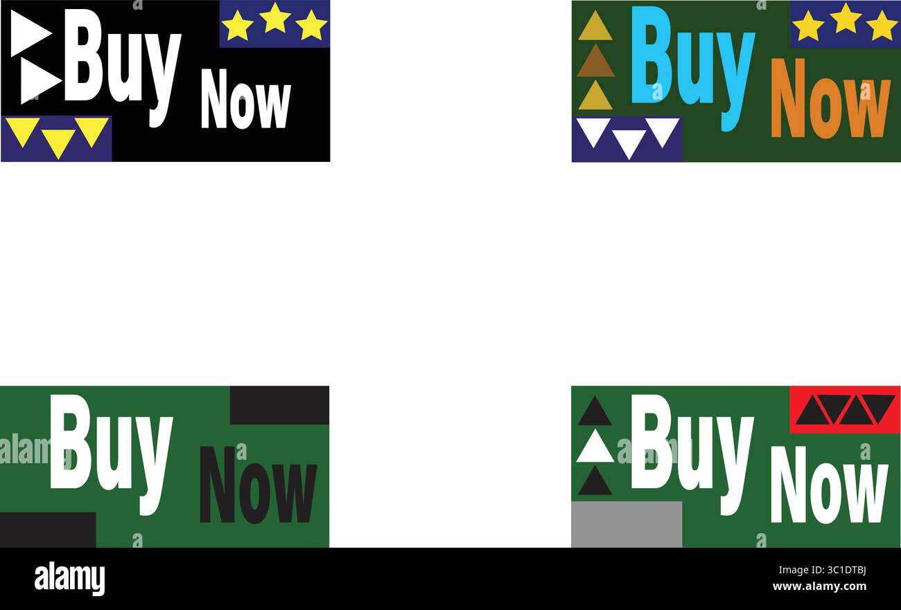 Modern buy now label button vector in green and black for ecommerce ...