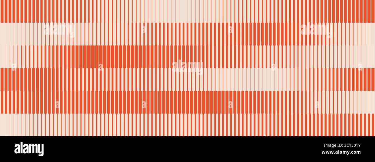 Striped halftone gradient texture. Fading line gradation background. Repeating strip pattern backdrop. Orange parallel lines wallpaper. Vector halfton patern overlay. Doppler effect concept Stock Vector