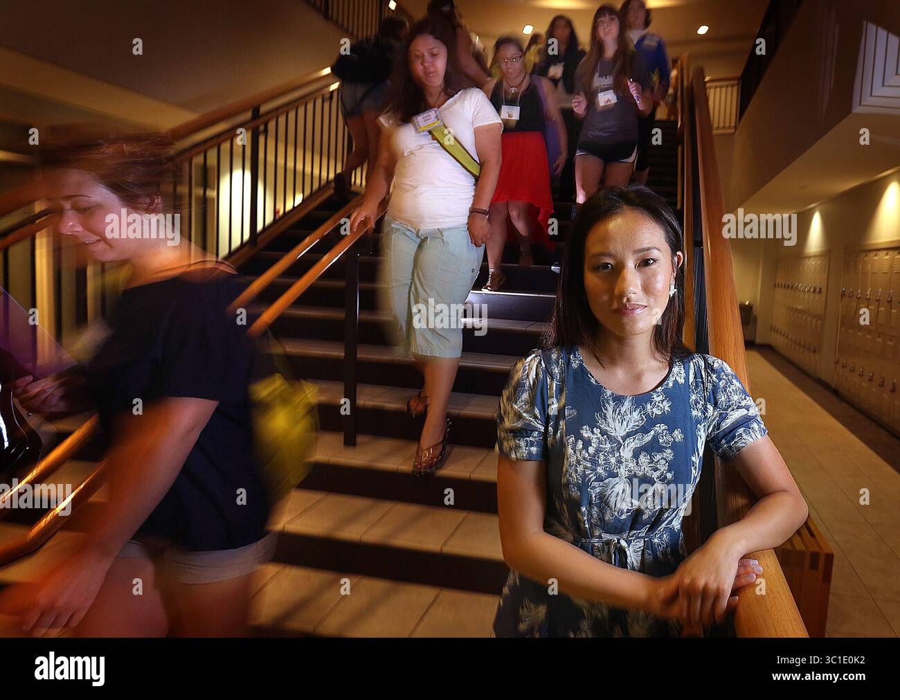 Sept. 3, 2015 - St. Paul, MN, U.S. - Panhia Her is a student at the St. Catherine University. / St. Paul, MN / September 2, 2015 / 12:00 PM – Hmong refugees began arriving in Minnesota in 1975, having to learn a new language, culture and ways to earn a living. But the Hmong millennials are the first generation in which Minnesota is not an adopted home. They sometimes refer to themselves as Hmong 2.0, for the majority born in the us. Panhia Her is a student at the St. Catherine University. (Credit Image: Jim Gehrz/Minneapolis Star Tribune/TNS via ZUMA Wire) Stock Photo