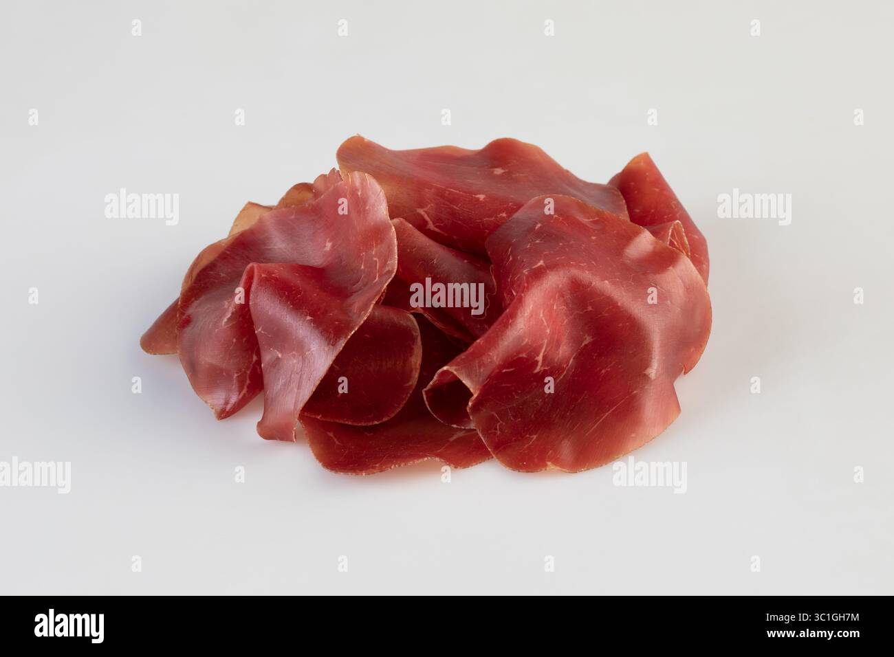 smoked ham isolated nature background with clipping path Stock Photo