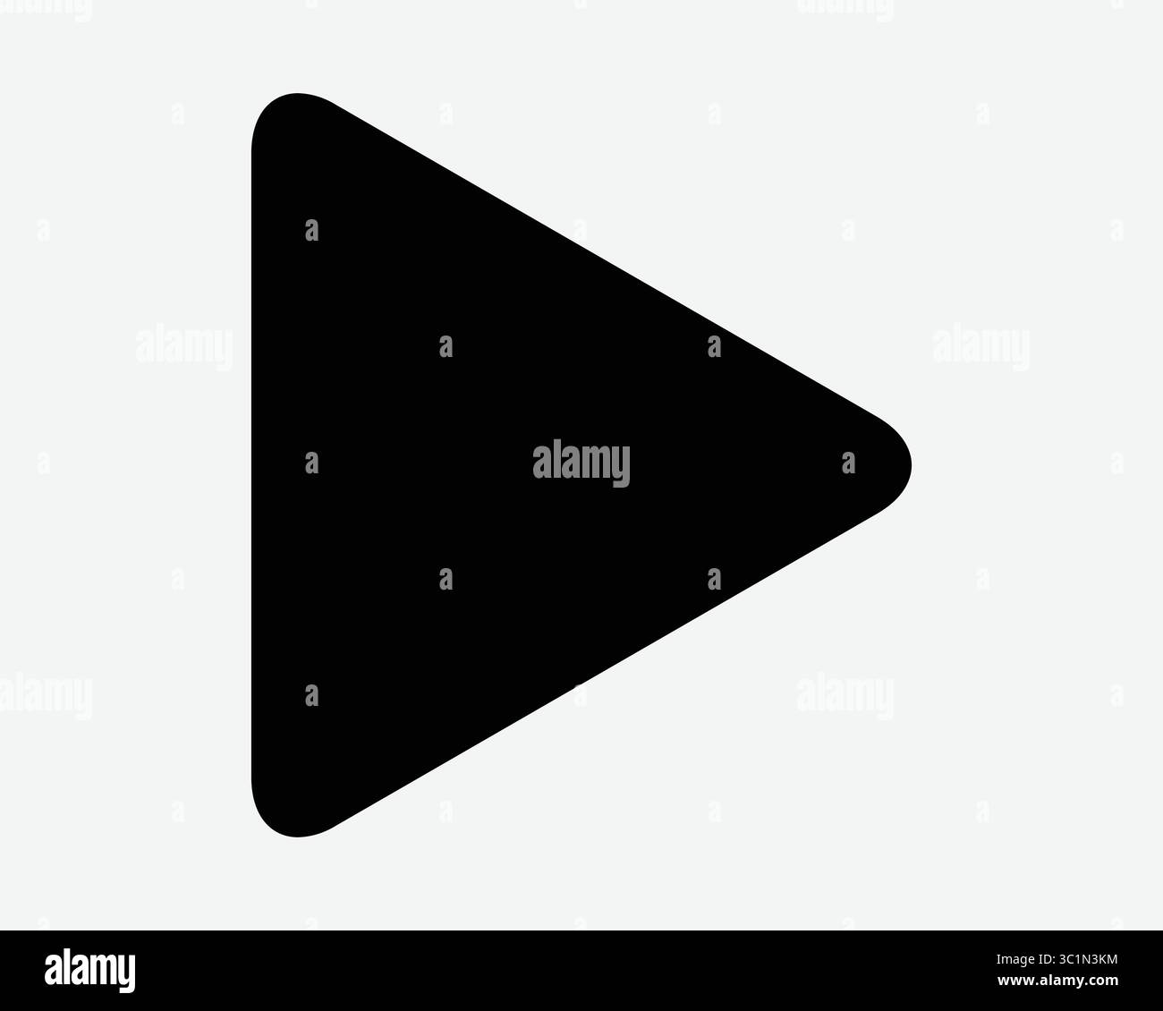 Play Button Player Media Multimedia Control Button Shape Outline Silhouette Video Playback Black White Icon Sign Symbol Vector Illustration Artwork Stock Vector
