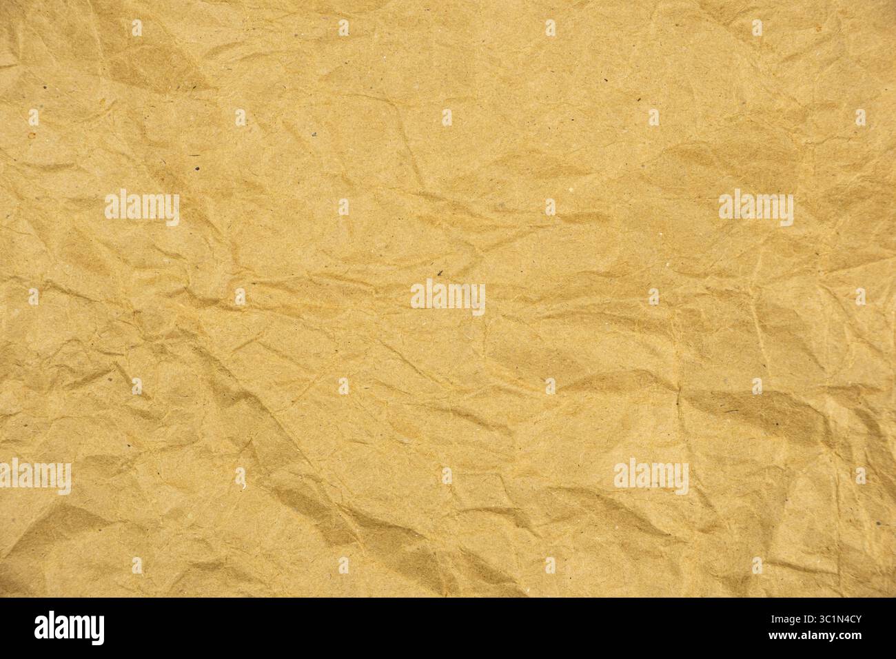 seamless crumpled brown paper background horizontal Stock Photo
