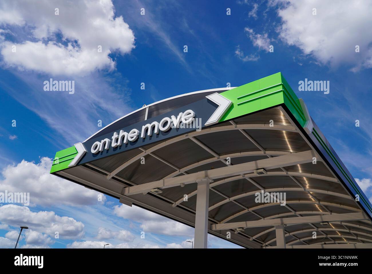EG On The Move petrol station Corporate logo signs in Wakefield, South ...