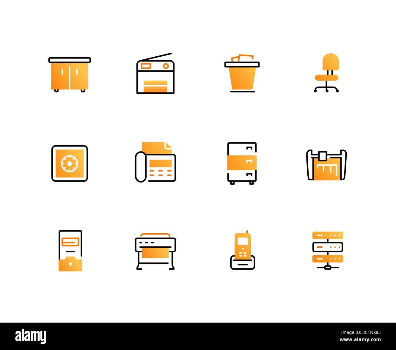 Fax work line icon Stock Vector Images - Alamy