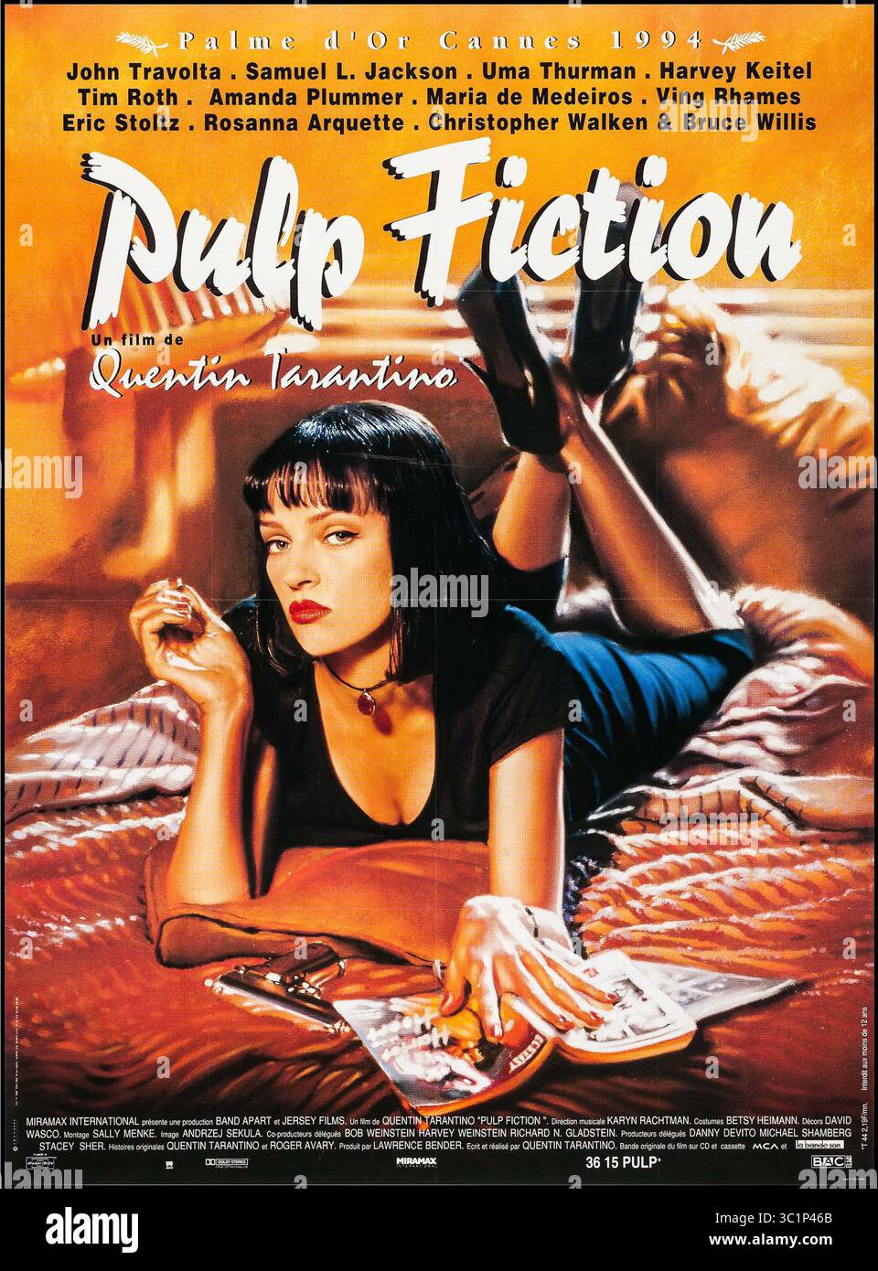 Movie poster Pulp Fiction by Quentin Tarantino. Museum: © Miramax