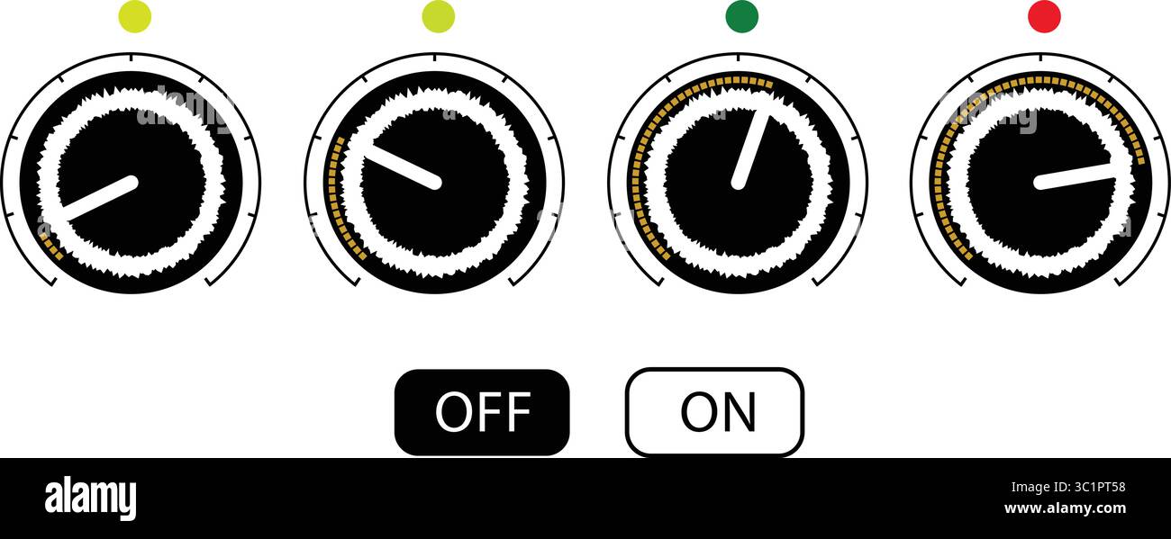 Audio System Control Dashboard for Volume and Tone Management, Vector Illustration Stock Vector
