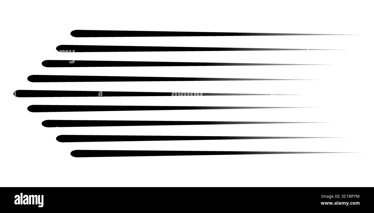 Speed line anime fast effect, manga horizontal motion strips. Comic ...