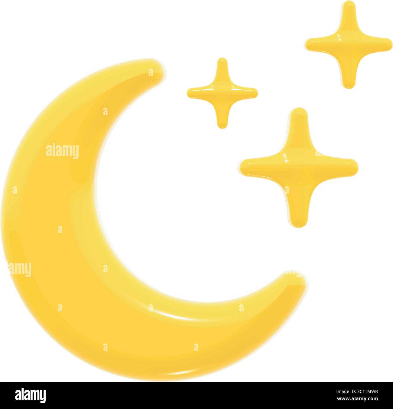 Moon stars icon on Stock Vector Images - Alamy