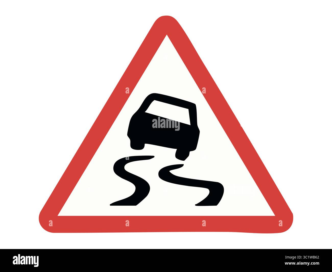 Skid risk sign Stock Vector Images - Alamy