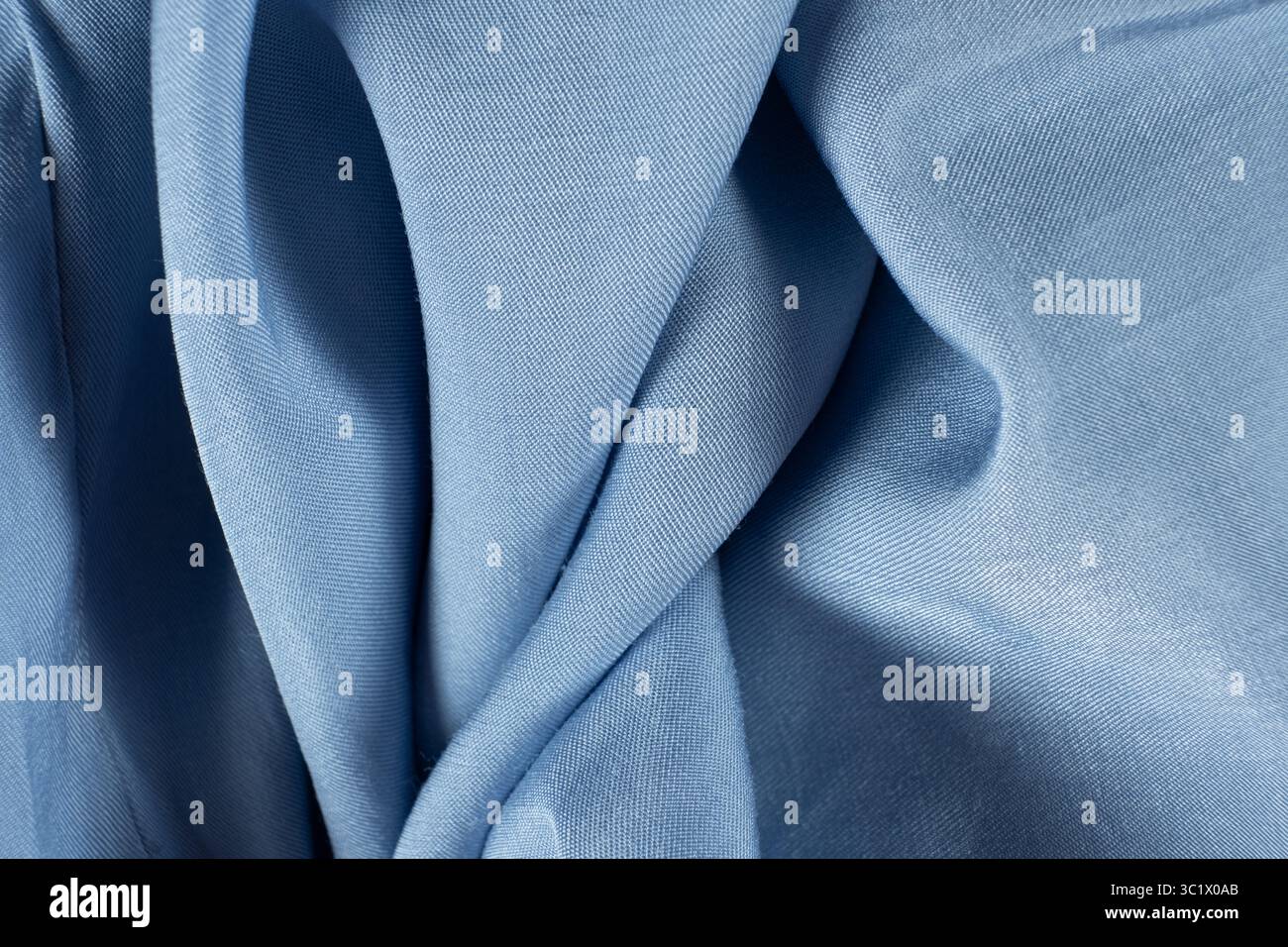 Blue Polyester Elastane Fabric Close-up Stock Photo