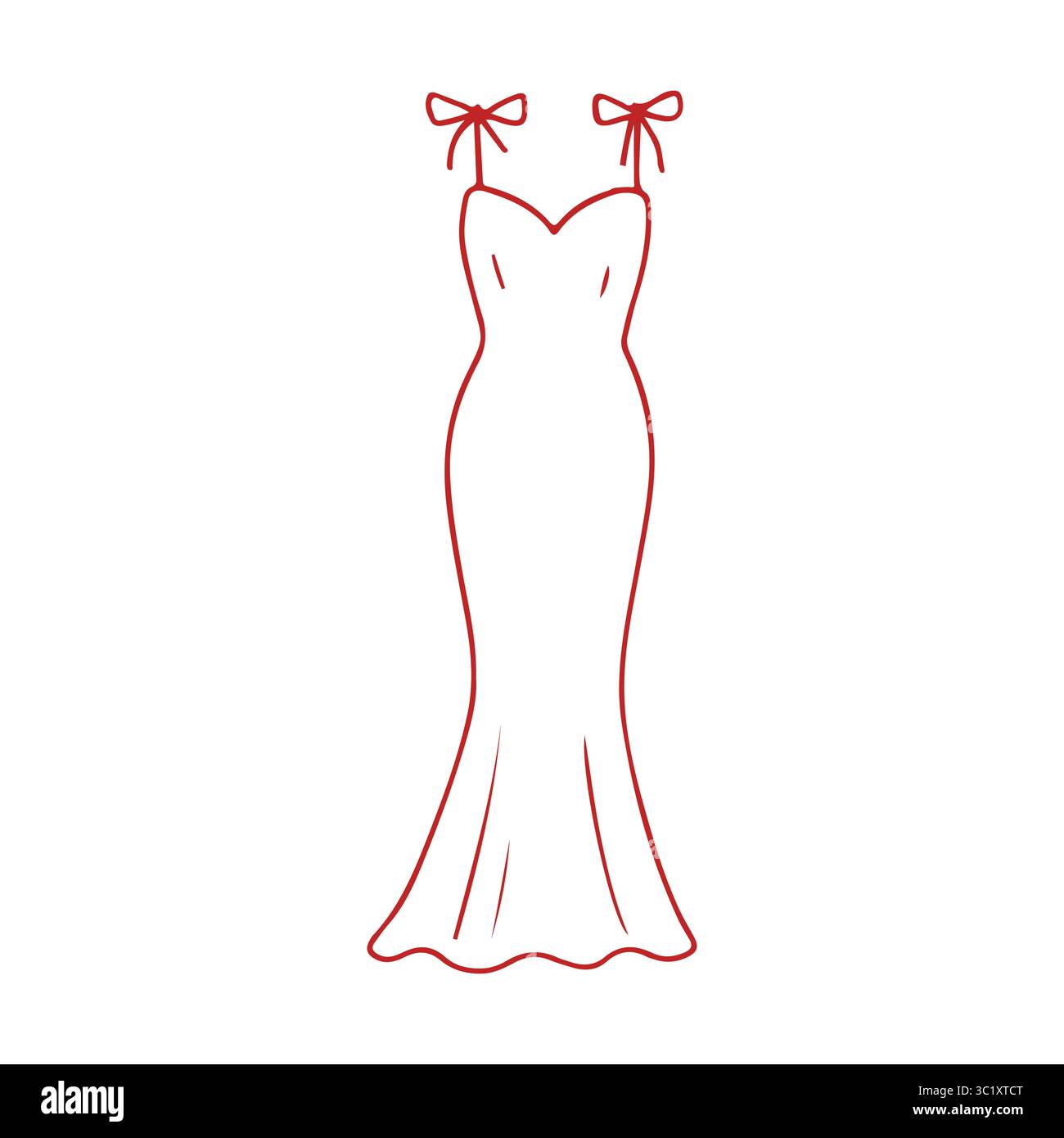 Line drawing woman dress long hi-res stock photography and images - Alamy