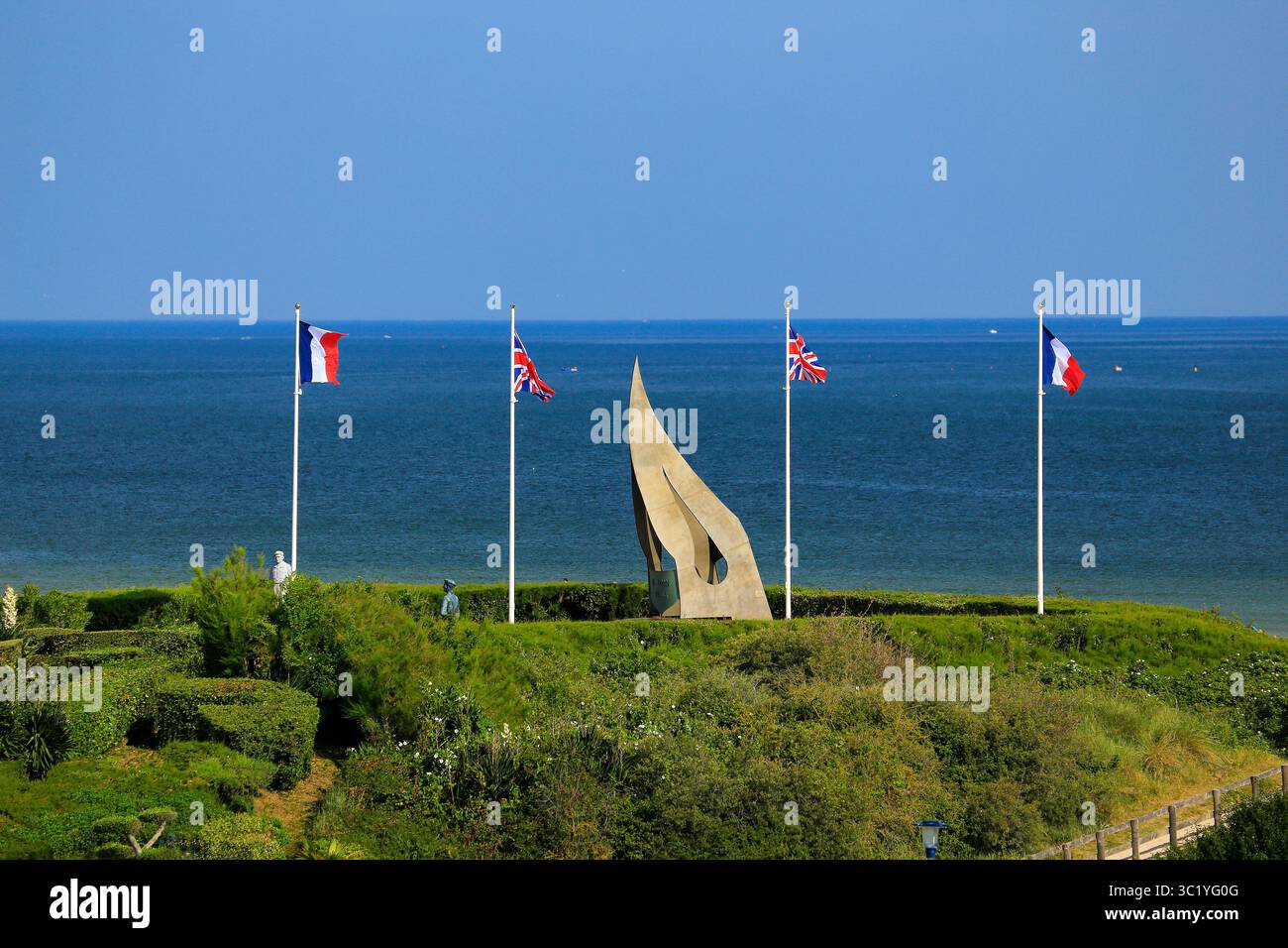 Ouistreham war memorial, Caen, Normandy, France. Stock Photo