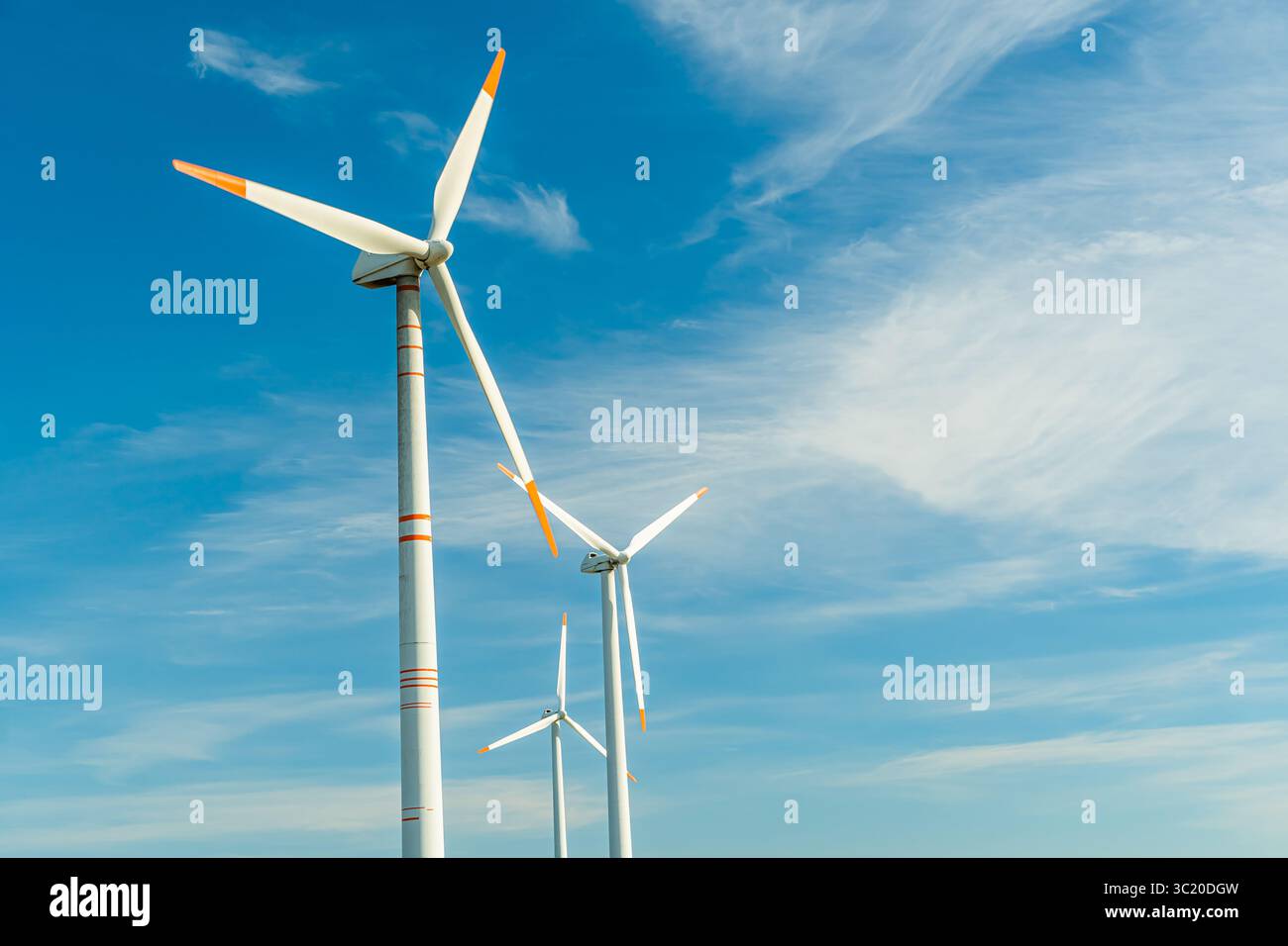 Wind turbines. Wind generator. Renewable energy sources. Environmental ...